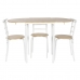 Conjunto de mesa com 4 cadeiras DKD Home Decor Branco Natural Metal Madeira MDF 121 x 55 x 78 cm