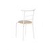 Tisch-Set mit 4 Stühlen DKD Home Decor Weiß natürlich Metall Holz MDF 121 x 55 x 78 cm