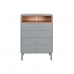 Chest of drawers Home ESPRIT Blue Grey polypropylene MDF Wood 80 x 40 x 117 cm