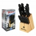 Set of Knives with Wooden Base Quttin 47718 (14 pcs) 14 Pieces (2 Units)