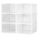 Stackable shoe box Max Home Alb 6 Unități polipropilenă ABS 23 x 14,5 x 33,5 cm