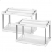 Organizador para o Armário de Cozinha Max Home Branco 2 Prateleiras 2 Unidades 37,5 x 25,5 x 19 cm