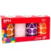 Set de autocolante Apli Gomets 4 Piese Multicolor Forme geometrice (4 Piese)