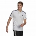 Moška Polo Majica s Kratkimi Rokavi Adidas Primeblue 3 Stripes Bela