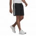 Férfi sport rövidnadrág Adidas Essentials 3 Stripes Aeroready Fekete