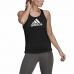 Γυναικεία Tank Top Adidas Aeroready D2M Μαύρο