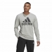 Men’s Sweatshirt without Hood Adidas Essential Big Logo Grey