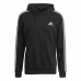 Hættetrøje til Mænd Adidas Essentials 3 Stripes Sort