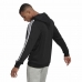 Herren Sweater mit Kapuze Adidas Essentials 3 Stripes Schwarz