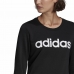 Sieviešu Sporta Krekls bez Kapuča Adidas Essentials Logo Melns