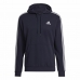 Felpa con Cappuccio Uomo Adidas Essentials 3 Stripes Blu Marino