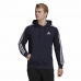 Felpa con Cappuccio Uomo Adidas Essentials 3 Stripes Blu Marino