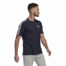 Camisola de Manga Curta Homem Essentials 3 bandas Adidas Legend Ink Azul Azul escuro