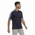 Koszulka z krótkim rękawem Męska Essentials 3 bandas Adidas Legend Ink Niebieski Ciemnoniebieski