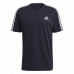 Ανδρική Μπλούζα με Κοντό Μανίκι Essentials 3 bandas Adidas Legend Ink Μπλε Σκούρο μπλε