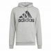 Felpa con Cappuccio Uomo Adidas  Essentials Fleece Big Logo Grigio