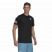 Vīriešu Krekls ar Īsām Piedurknēm Adidas Club Tennis 3 Stripes Melns