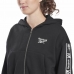 Női sportdzseki Reebok Tape Pack Full Zip Fekete