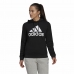Női kapucnis pulóver Adidas Loungewear Essentials Logo Fekete