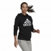 Ženski Pulover s Kapuco Adidas Loungewear Essentials Logo Črna