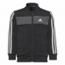 Детский спортивных костюм Adidas Essentials Shiny 3 Stripes Чёрный