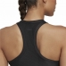 Sporttopje voor dames Adidas Studio Wrapeed Rib Zwart