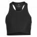 Sporttopje voor dames Adidas Studio Wrapeed Rib Zwart