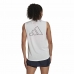 Dames Mouwloos T-shirt Adidas Muscle Run Icons Wit