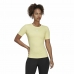 Camisola de Manga Curta Mulher Adidas Techfit Training Amarelo