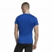 Heren-T-Shirt met Korte Mouwen Adidas techfit Graphic  Blauw