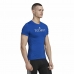 Heren-T-Shirt met Korte Mouwen Adidas techfit Graphic  Blauw