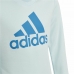 Dievčenská mikina bez kapucne Adidas Essentials Svetlá modrá