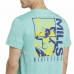 Pánske tričko s krátkym rukávom Reebok Graphic Les Mills® Akvamarín