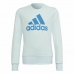 Hanorac fără glugă pentru fete Adidas Essentials Cyan