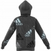 Унисекс суичър с качулка Adidas Performance Тъмно сив