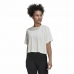 Sieviešu Krekls ar Īsām Piedurknēm Adidas Aeroready Wrap-Back Balts