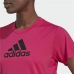 Kortarmet T-skjorte til Kvinner Adidas Designed 2 Move Logo Fuksia