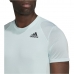 Heren-T-Shirt met Korte Mouwen Adidas Club Tennis 3 Stripes Wit