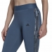 Legginsy Sportowe Damskie Adidas Loungewear Essentials 3 Stripes Niebieski