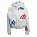 Jachetă Sport de Damă Adidas Essentials Multi-Colored Logo Alb