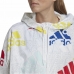 Dámska športová bunda Adidas Essentials Multi-Colored Logo Biela