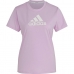 Koszulka z krótkim rękawem Damska Adidas Primeblue Śliwka