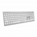 Bluetooth-Tastatur Subblim Pure Extended Silberfarben Qwerty Spanisch Schwarz