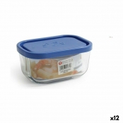 Porta pranzo Borgonovo Igloo Azzurro Rettangolare 400 ml 13,5 x 9,5 x 6,5 cm  19 x 13,5 x 7,2 cm