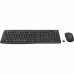 Клавиатура и беспроводная мышь Logitech MK295 Чёрный Белый Серый португальский