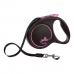 Correa para Perro Flexi BLACK DESIGN Negro Rosa S