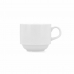 Teetasse Bidasoa Glacial Weiß aus Keramik 250 ml (6 Stück) (Pack 6x)