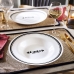 Pasta Dish Luminarc Friends Time Bistro White/Black Glass 28,5 cm (12 Units)