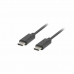 Cablu USB-C Lanberg CA-CMCM-10CU-0010-BK Negru 1 m (1 Unități)