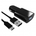 Зарядно за кола Contact USB-C (1 m) Черен